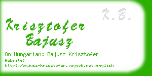 krisztofer bajusz business card